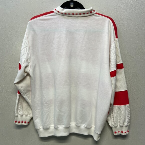 VTG 80's BLAST Textured Red & White Polo Men's Sz L - Picture 2 of 6